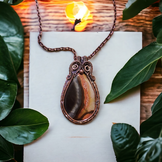 Polychrome Jasper Copper Necklace