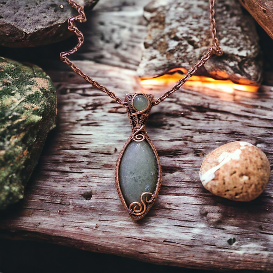 Green Aventurine Copper Necklace