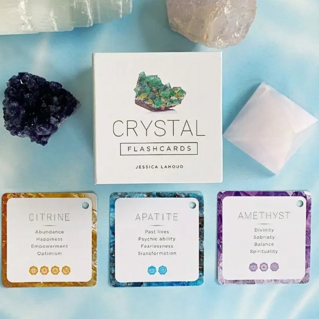 Crystal Flashcards: 50 full-color cards with metal ring-hold